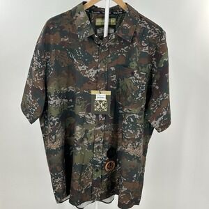 Howitzer Battleborn Camo Button‎ Up Shirt 2XL Hunting Tactical Outdoor NWT